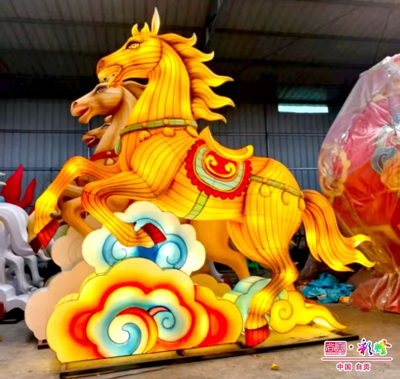 马年立体造型仿真马彩灯