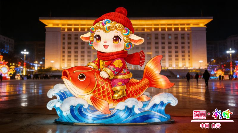 羊年自贡彩灯:仿真与卡通立体造型的取舍之道