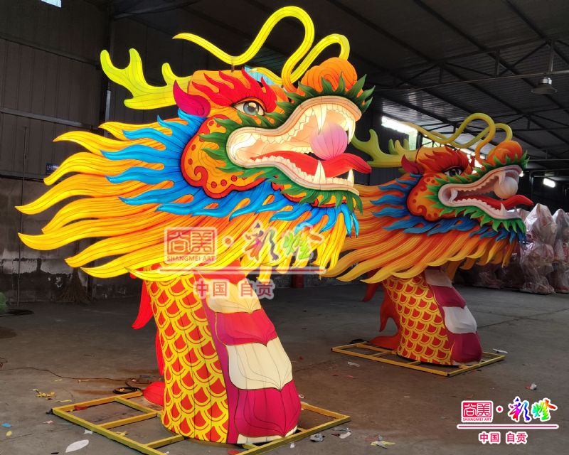 新款龙舟龙头发光彩灯